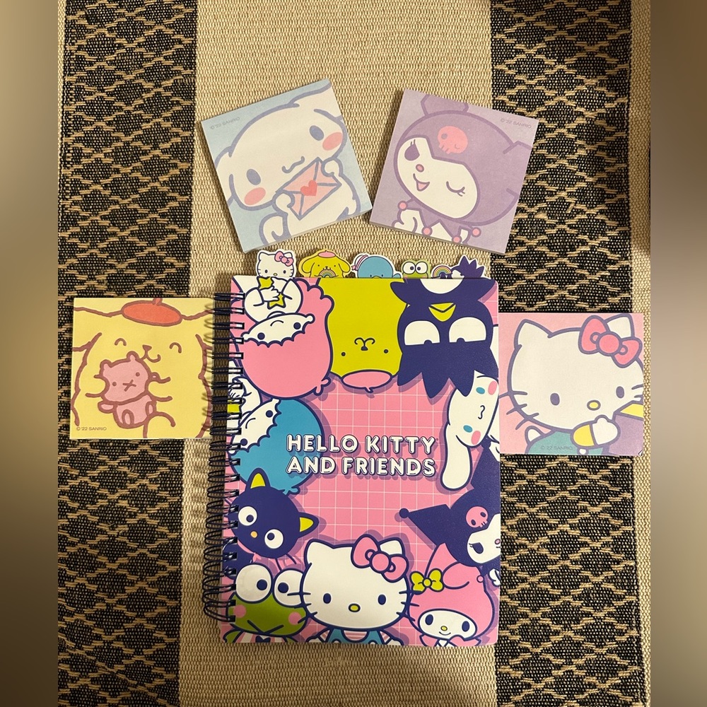 Hello kitty and friends note pads and notebook brand new